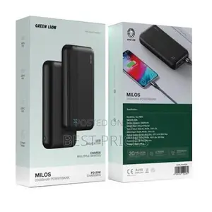 Green Lion Milos 20000mAh Power Bank – PD 20W Fast Charging