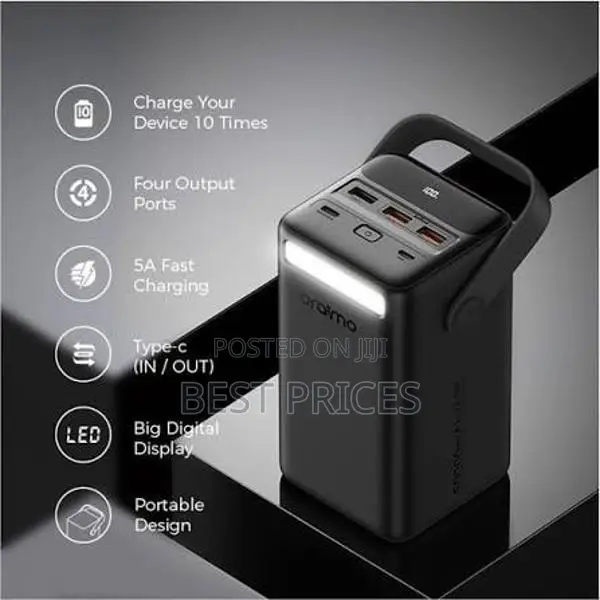 Oraimo 50,000mAh 4-Port Powerbank with LED Display