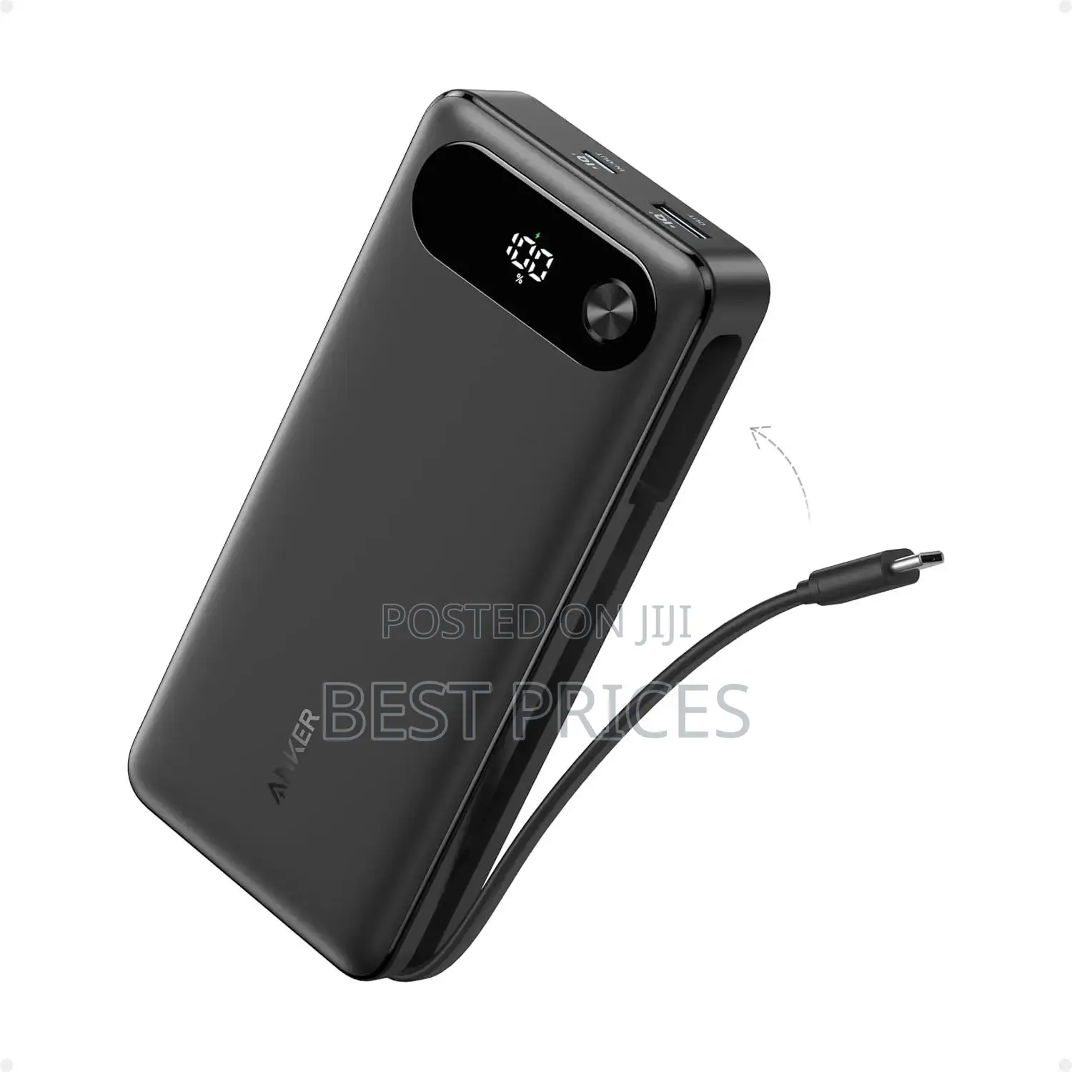 Anker 20,000mAh 87W Laptop Power Bank | Built-In USB-C Cable