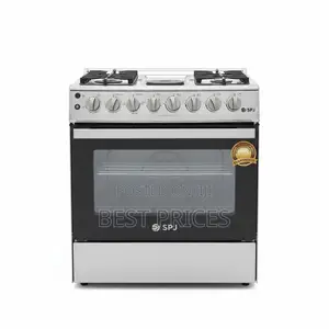 SPJ 80x60cm Standing Cooker - 4 Gas Burners + 1 Electric Plate