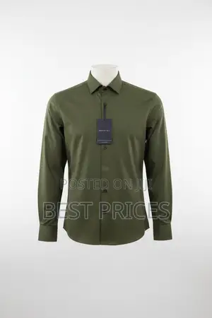 Monza Italy Men's Dress Shirt - Olive Green