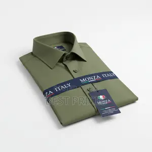 Monza Italy Men's Dress Shirt - Olive Green
