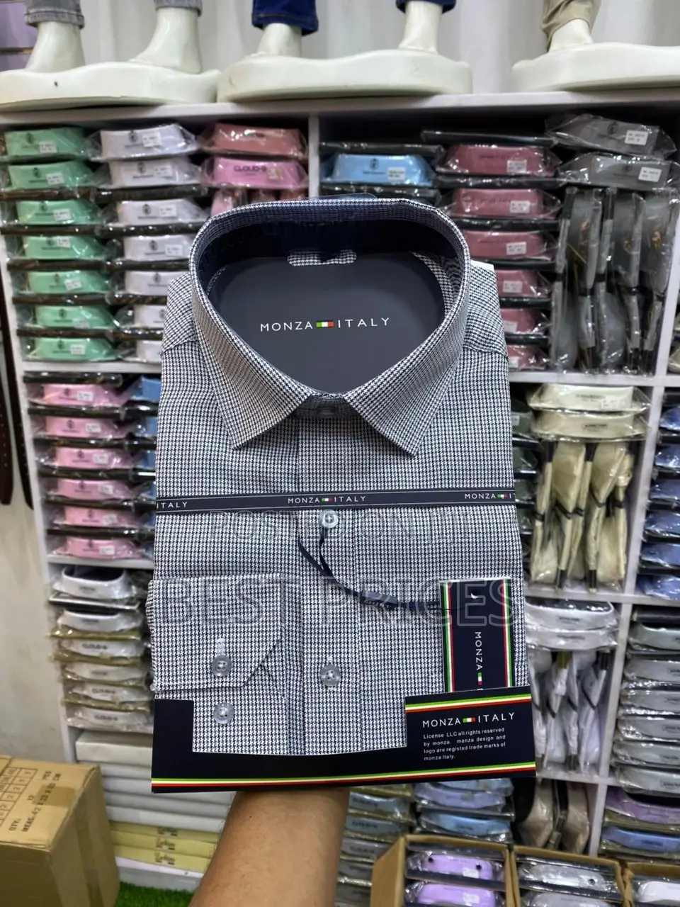 Monza Italy Men's Dress Shirt - Olive Green