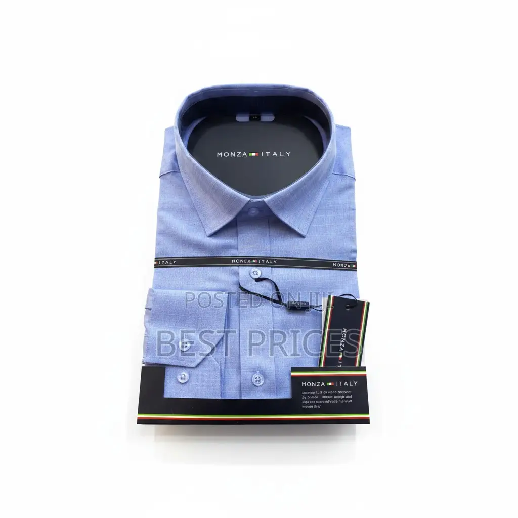 Monza Italy Men's Dress Shirt - Light Blue