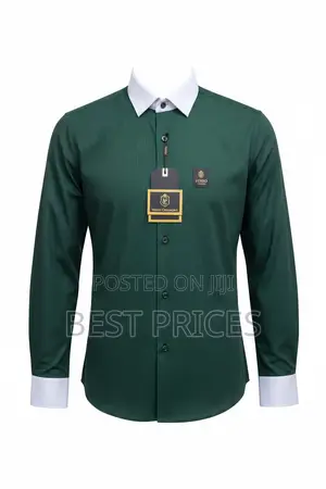 Verso Ceremony Men's Dress Shirt - Dark Green