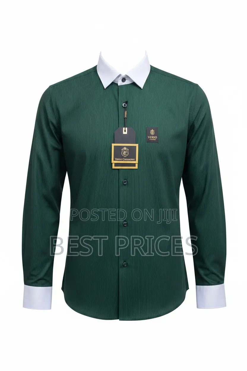 Verso Ceremony Men's Dress Shirt - Dark Green