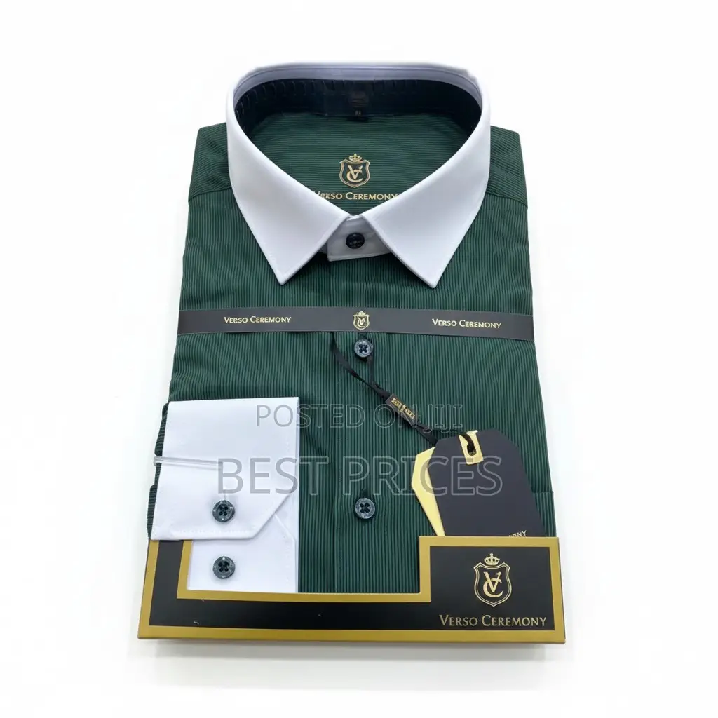 Verso Ceremony Men's Dress Shirt - Dark Green