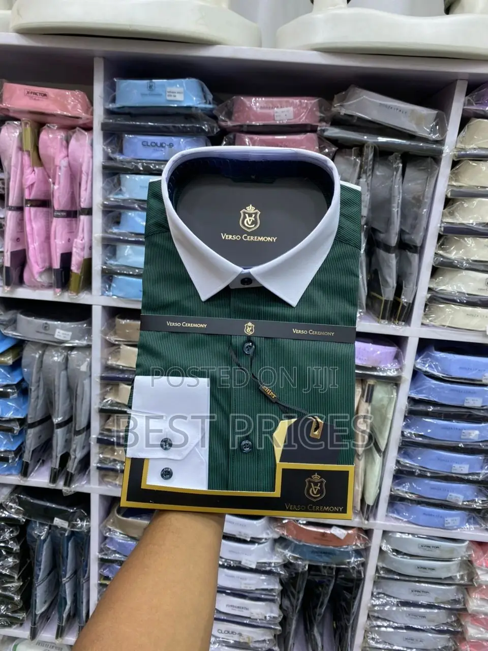Verso Ceremony Men's Dress Shirt - Dark Green
