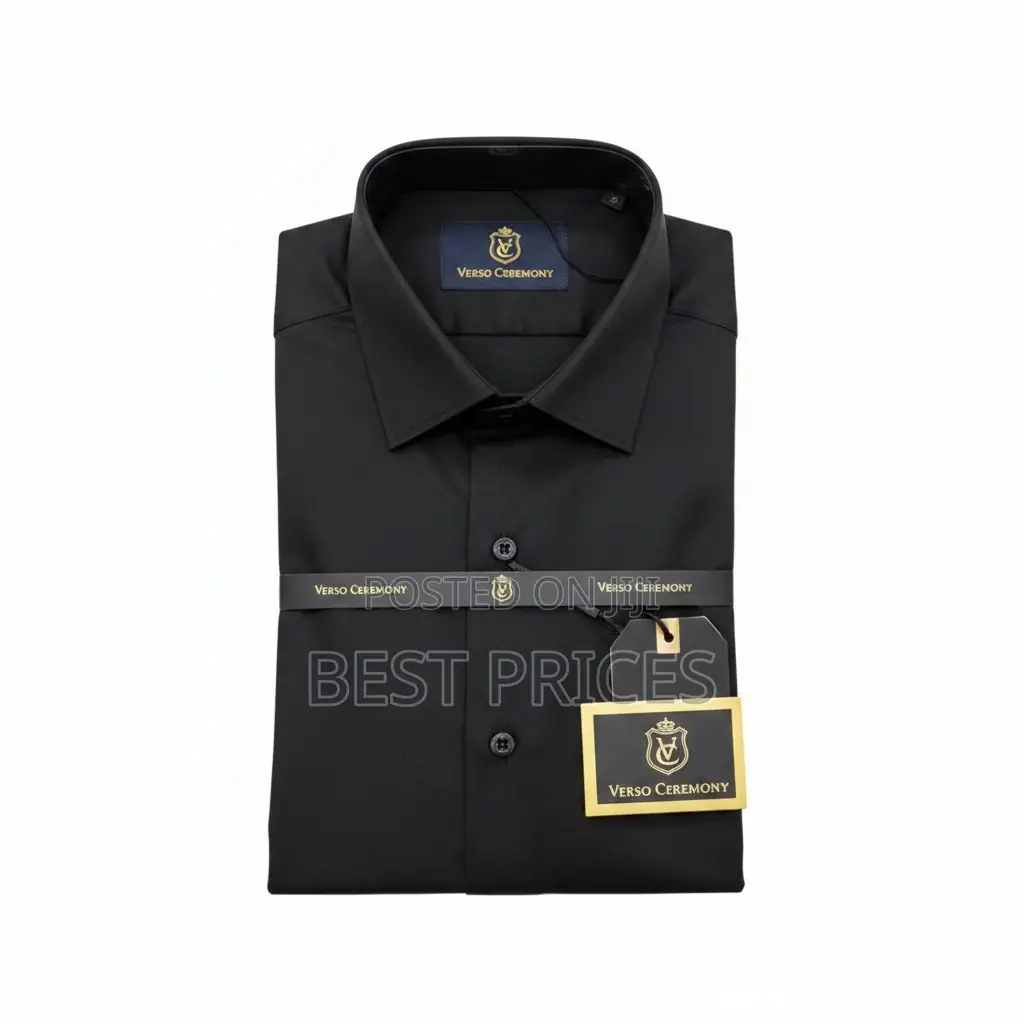 Verso Ceremony Men's Dress Shirt - Black