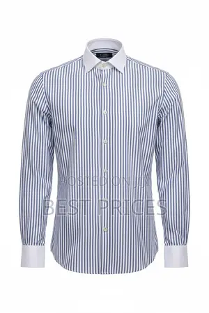 Verso Ceremony Men's Dress Shirt - Blue Stripe