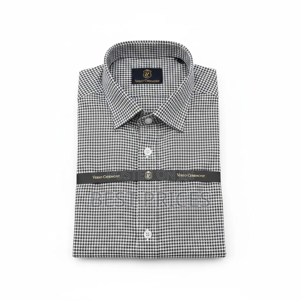 Monza Italy Men's Dress Shirt - Houndstooth