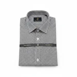 Monza Italy Men's Dress Shirt - Houndstooth