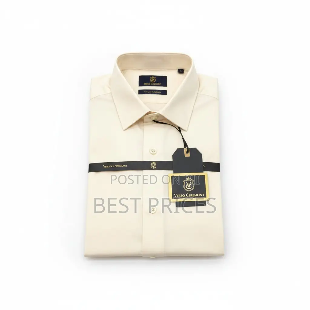 Verso Ceremony Men's Dress Shirt - Cream