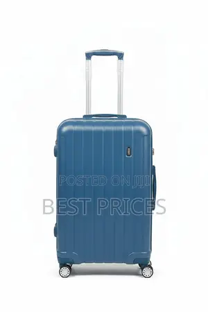 Single Large Size Hard-Shell Trolley Suitcase – Steel Blue