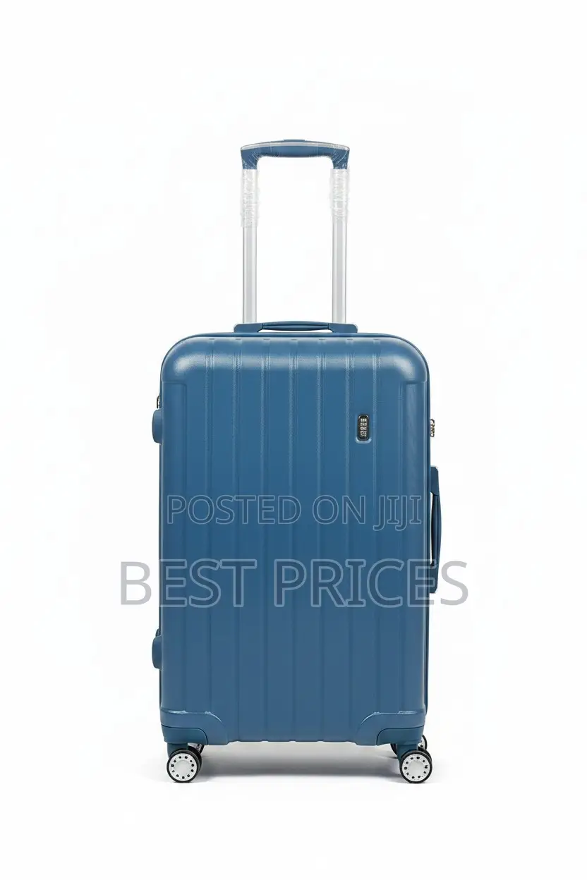 Single Large Size Hard-Shell Trolley Suitcase – Steel Blue