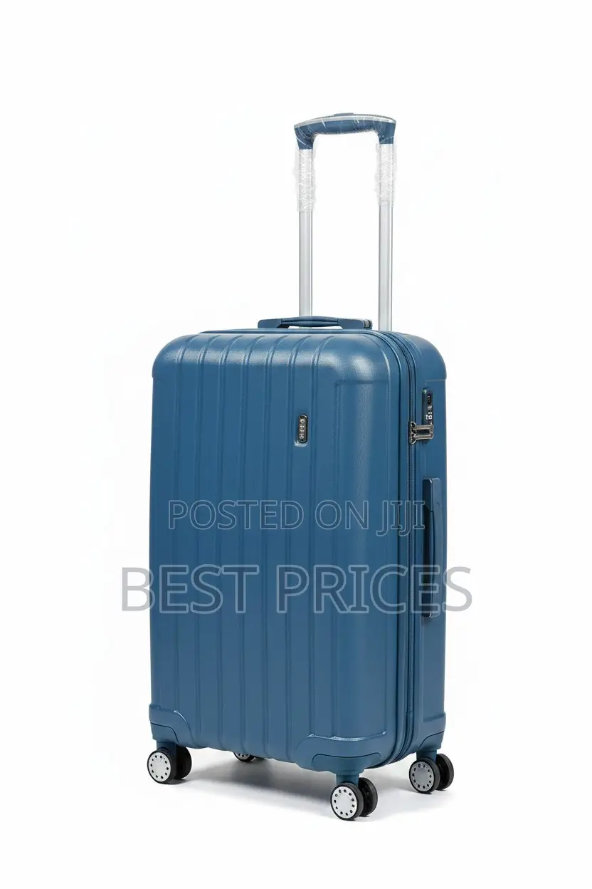 Single Large Size Hard-Shell Trolley Suitcase – Steel Blue