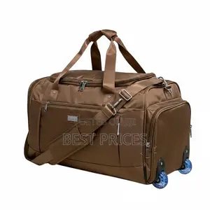Bronze Brown Wheeled Duffle Bag