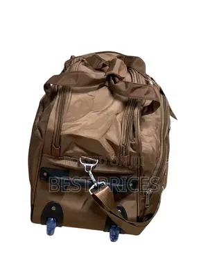 Bronze Brown Wheeled Duffle Bag