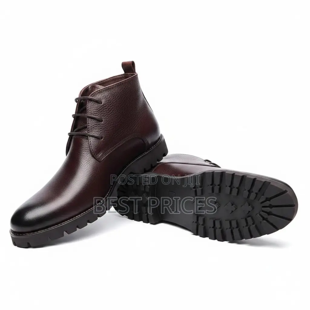Men's Dark Brown Chukka Leather Boots – Chunky Sole
