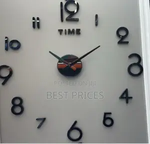3D Frameless DIY Wall Clock – Black