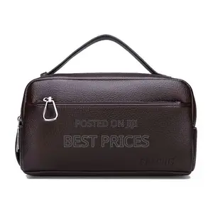 Leather Clutch Handbag – Black & Brown