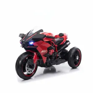 Kids Electric Ride-On Sport Motorcycle — Red & Black