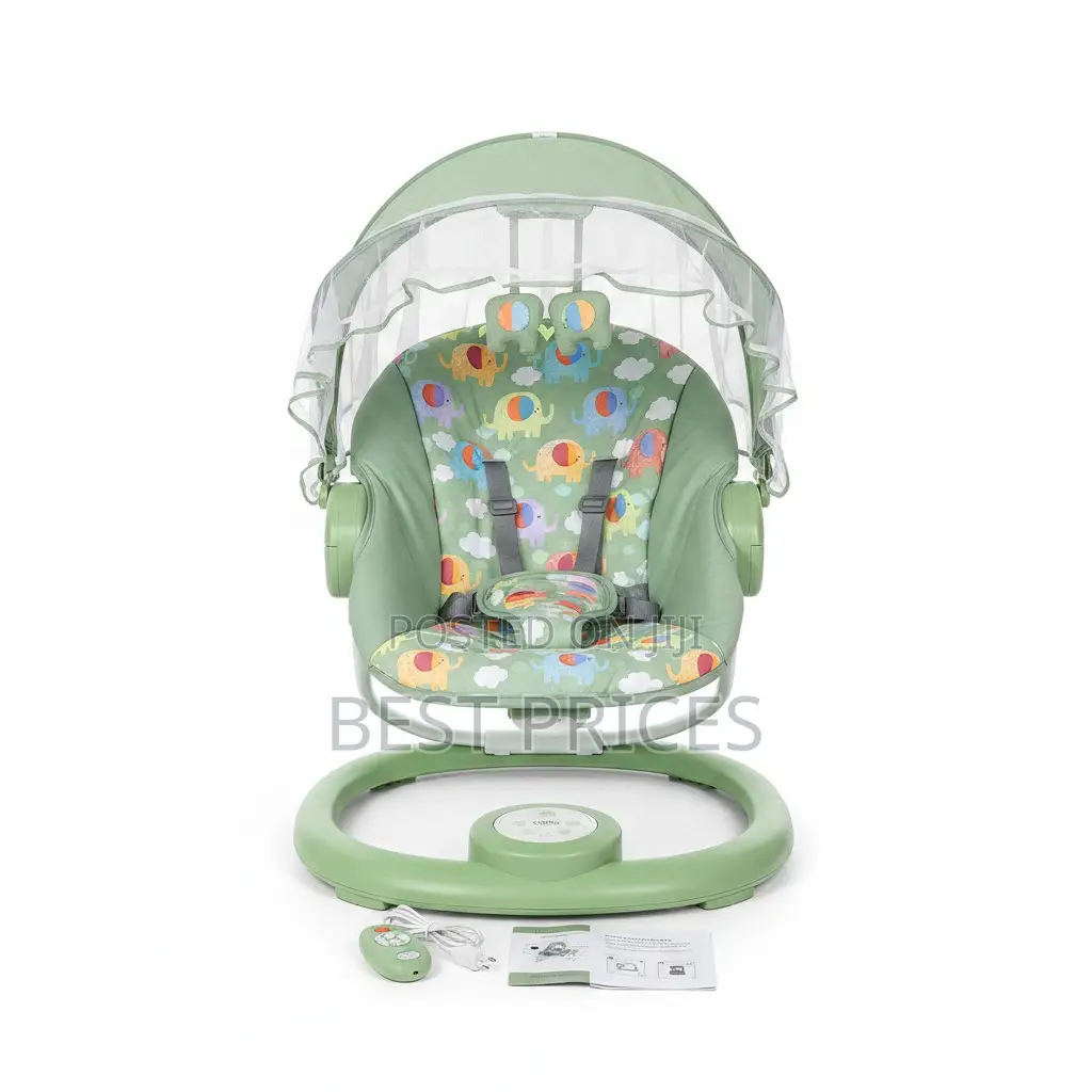 Electric Baby Swing Bouncer Chair with Canopy, Remote & Music
