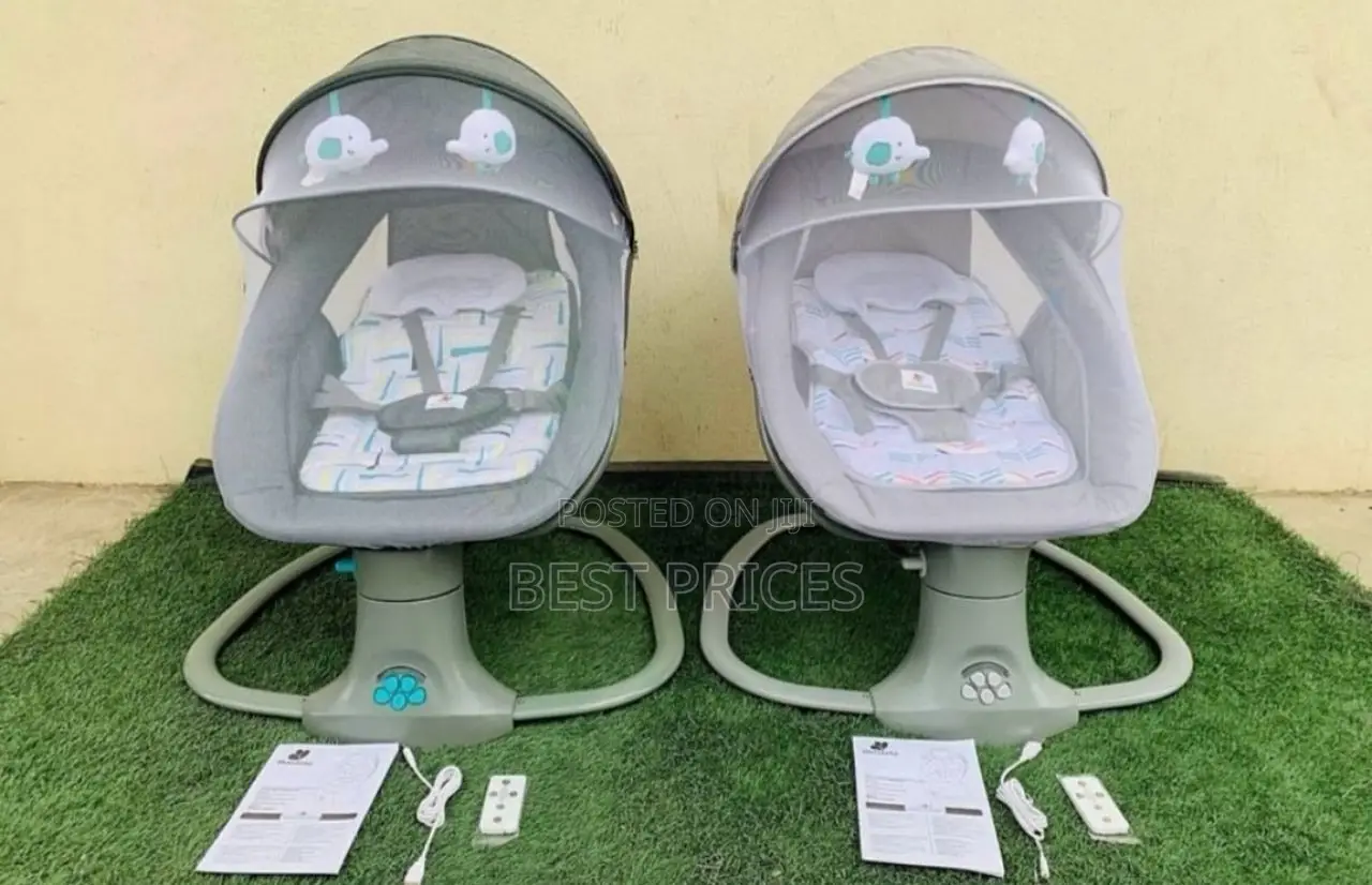 Electric Baby Swing Bouncer Chair with Canopy, Remote & Music