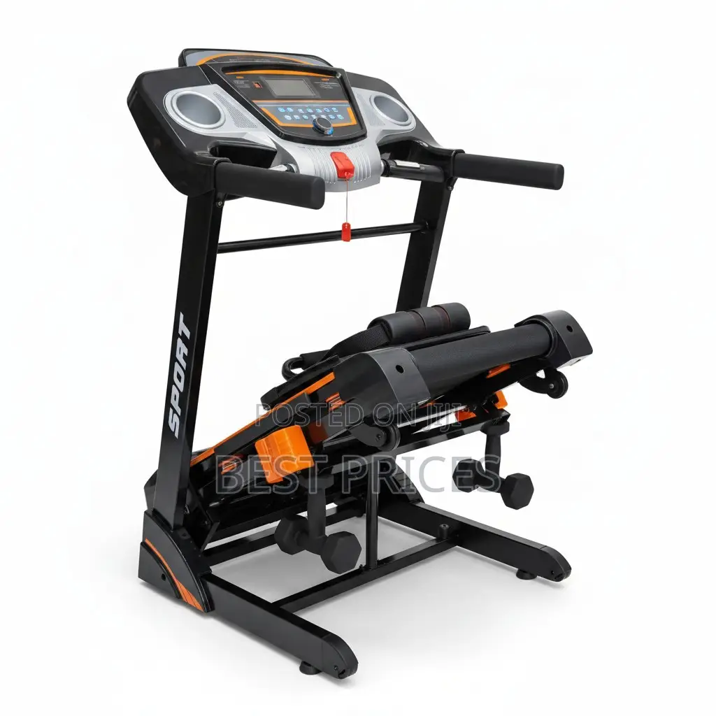 Sport Foldable Electric Treadmill | Speakers | USB | AUX | Dumbbells