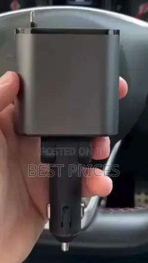 Multi-Port Car Charger | USB-C 3A + Dual USB 2.4A | Voltage Display