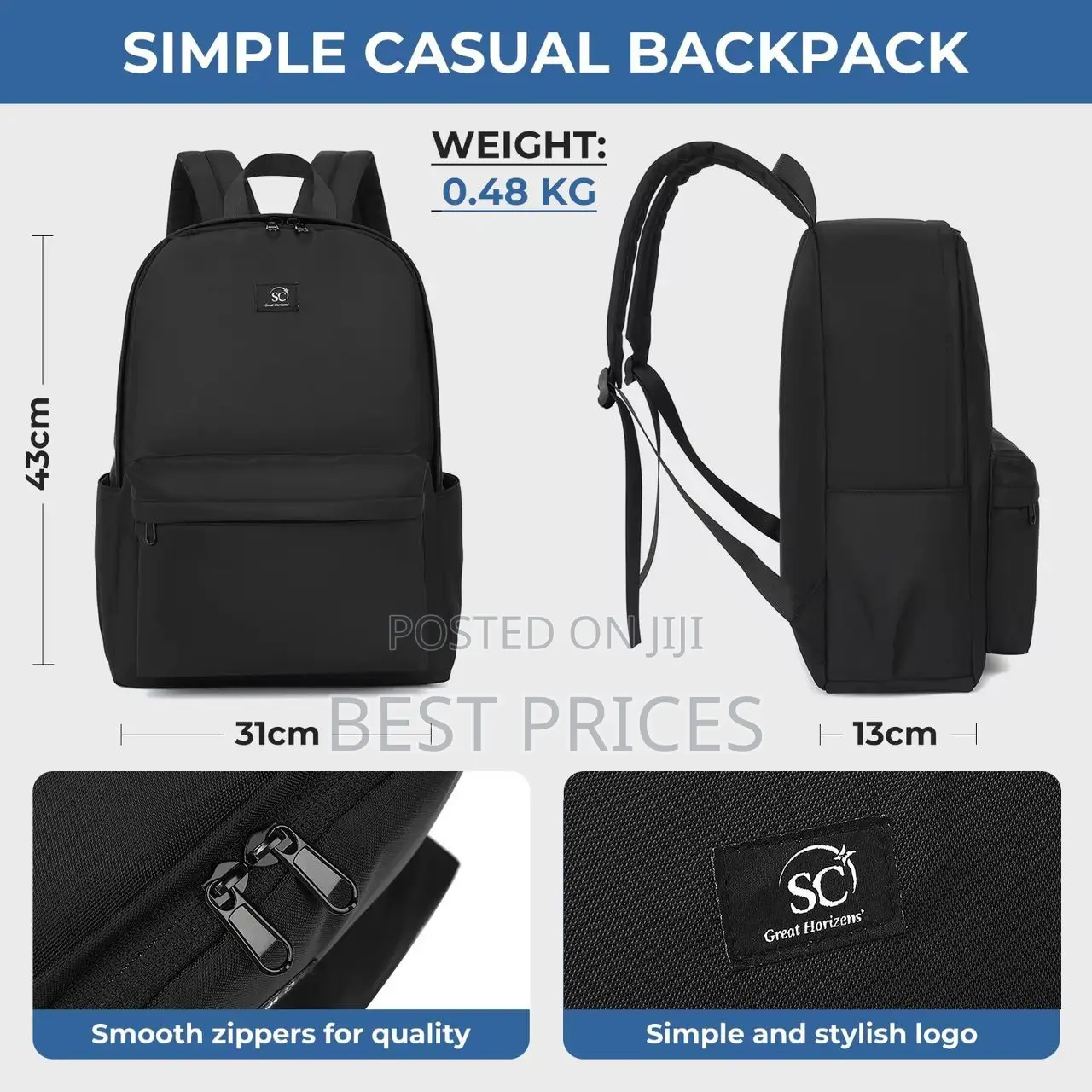 SC Great Horizens Simple Casual Backpack | 43x31x13cm | 0.48kg