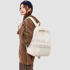 Cream Canvas Backpack | Large Capacity | Waterproof | Laptop Bag