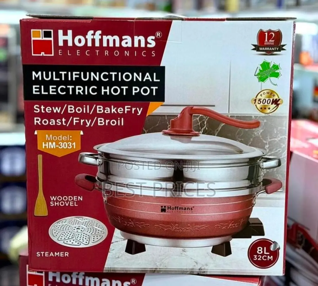 Hoffmans HM-3031 8L Multifunctional Electric Hot Pot with Steamer