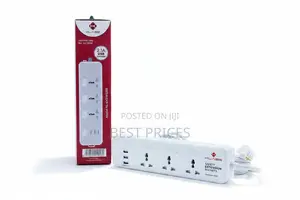 Klass KL-EX3WUSB 3-Way Safety Extension Socket with USB Charging