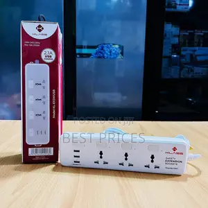 Klass KL-EX3WUSB 3-Way Safety Extension Socket with USB Charging
