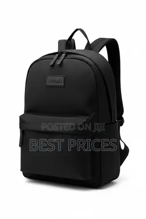 Xchafa Premium Black Backpack - Black Badge Edition (School & Travel)