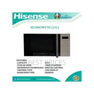 Hisense 30 Litre Digital Microwave Oven - Mirror Silver (1 Year