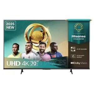 Hisense 70 Inch A6Q UHD 4K VIDAA Smart LED TV - Black