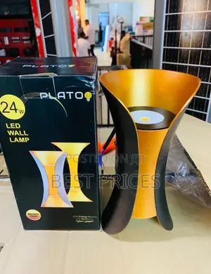 Plato 24W LED Wall Lamp - Gold & Black Hourglass Design
