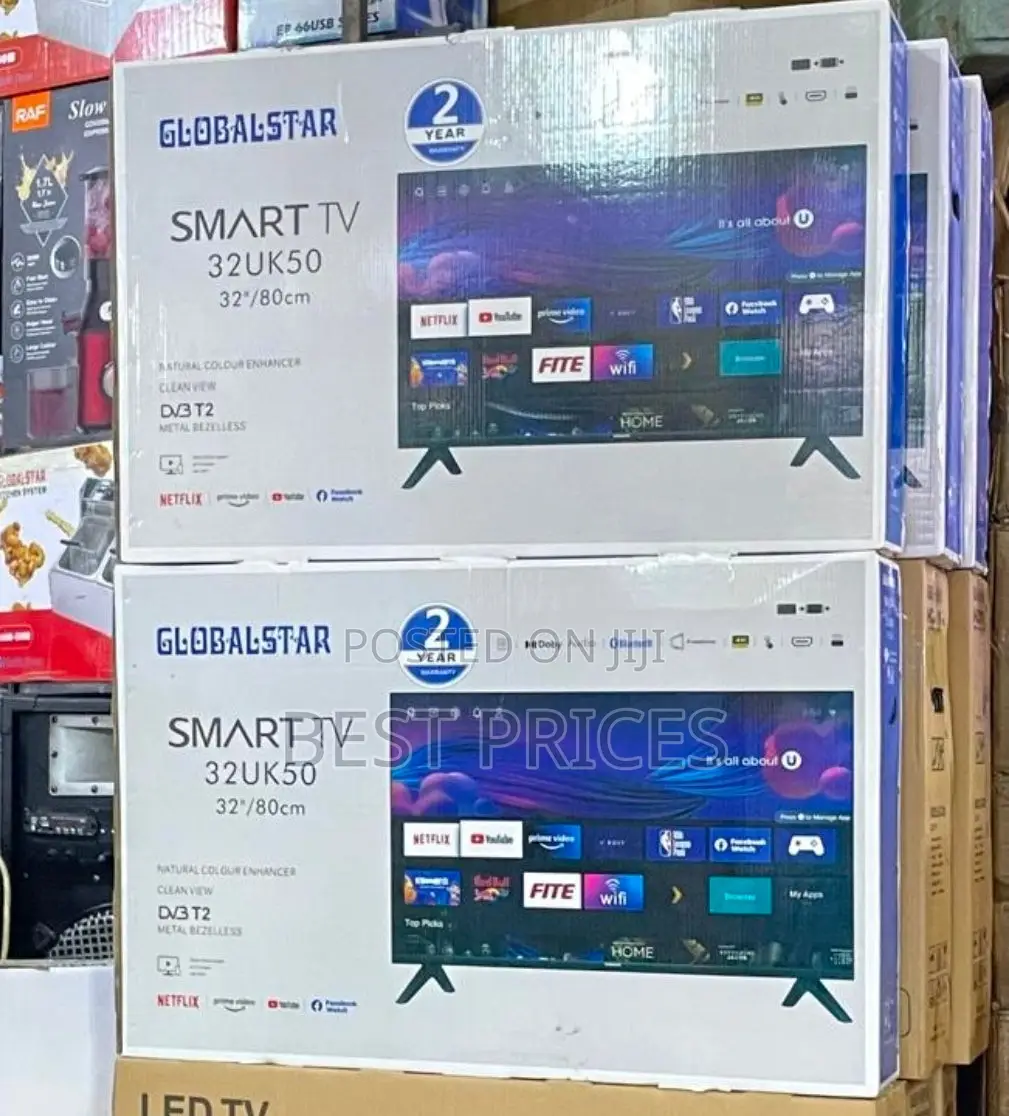 Globalstar 32UK50 32" frameLess Smart TV - DVB-T2 with Netflix