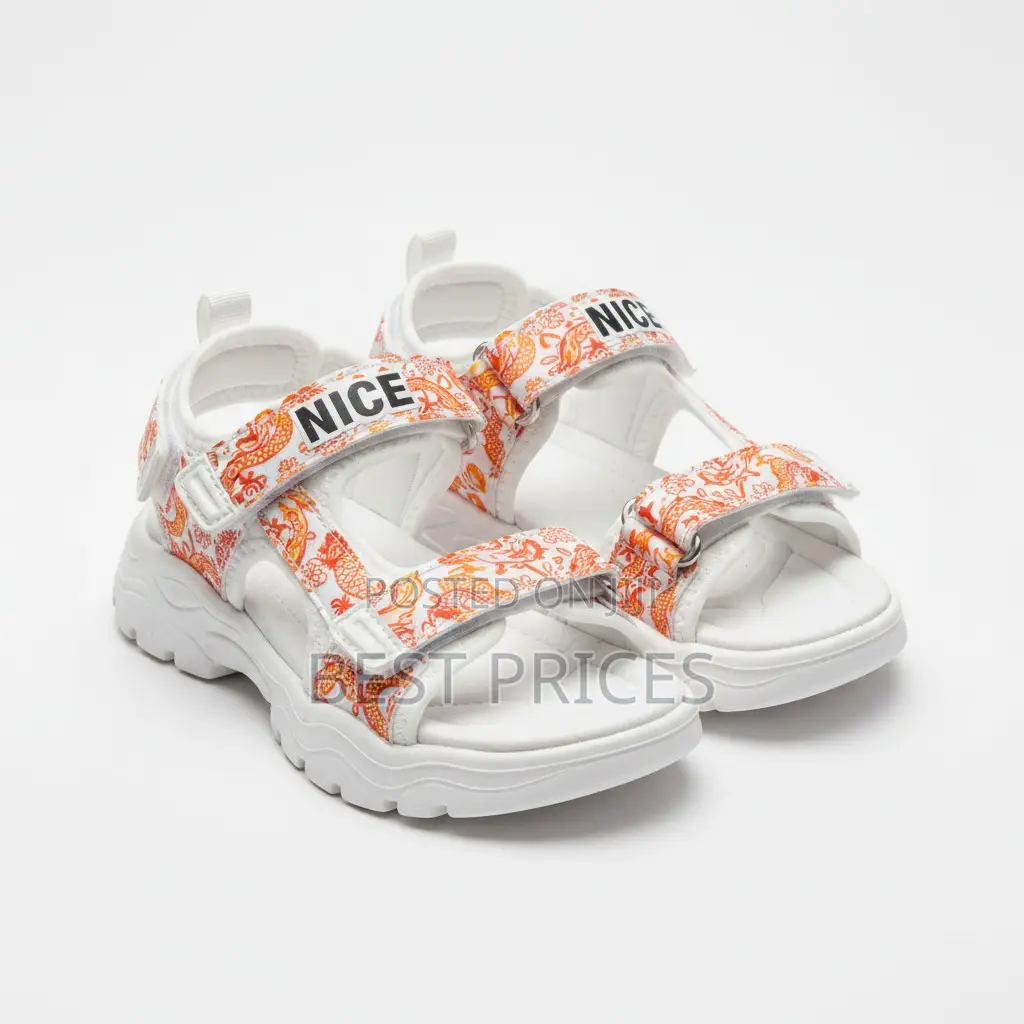 Kids NICE Sport Sandals - White (Sizes 26-34)