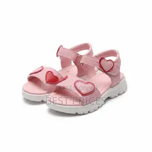 Kids Pink Heart Sandals - Sizes 35, 36, 37
