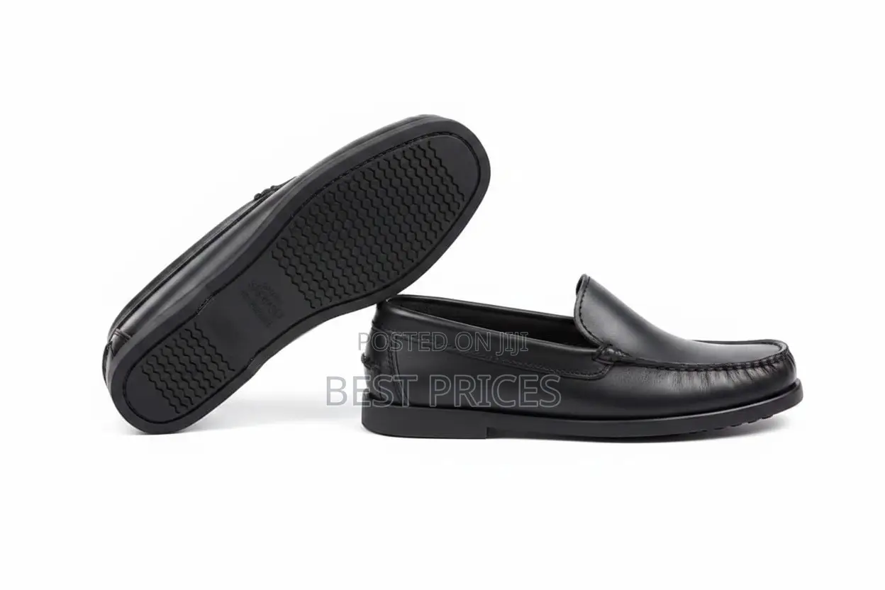 Men's Black Leather Loafer Shoes – Sebago