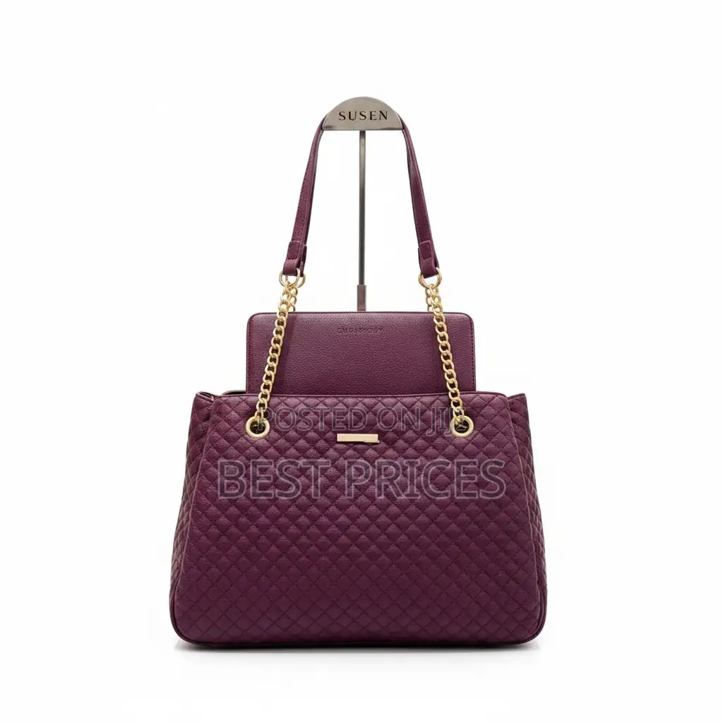 Chrisrosy Purple 2pc Quilted Tote Bag Set