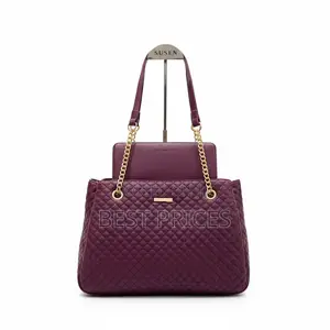 Chrisrosy Purple 2pc Quilted Tote Bag Set