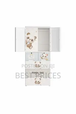Kids Wardrobe 156CM | Hanging Rail + 4 Drawers