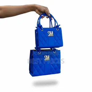 SM Quilted Tote Bag | 2-Piece Set (Small + Large) | Gold Logo
