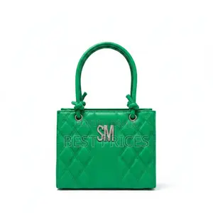 SM Quilted Tote Bag | 2-Piece Set (Small + Large) | Gold Logo