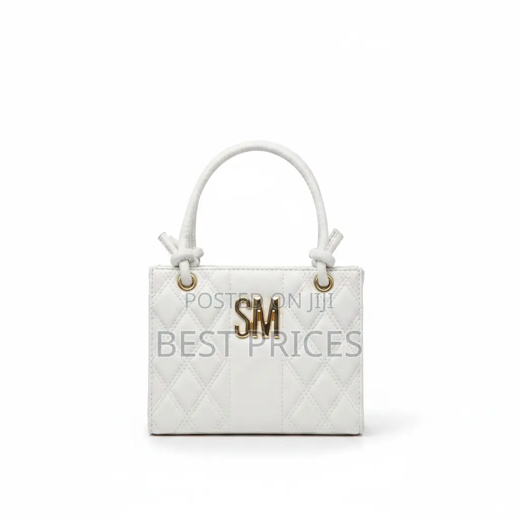 SM Quilted Tote Bag | 2-Piece Set (Small + Large) | Gold Logo