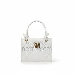 SM Quilted Tote Bag | 2-Piece Set (Small + Large) | Gold Logo